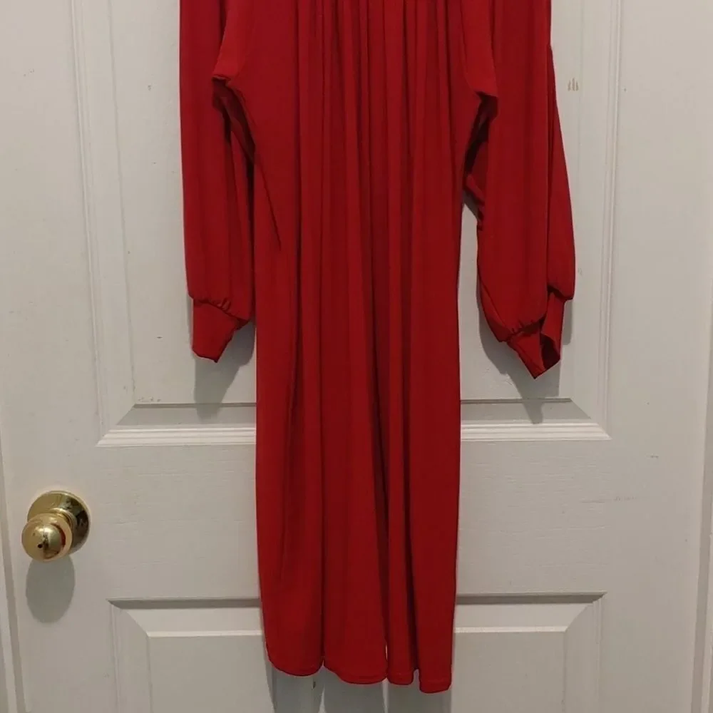 Boston Proper Red cut out  sleeve dress Sz M NWOT